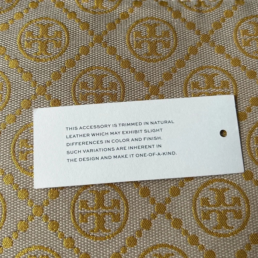 Tory Burch Beige and Brown Logo Jacquard Crossbody Bag - Picture 5 of 12